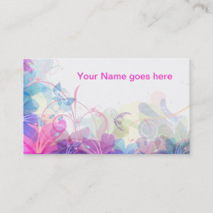 Carte De Visite Conception douce et assez florale