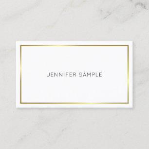 Carte De Visite Conception élégante simple tendance or luxe uni