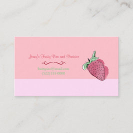 Carte De Visite Conception et logo roses de fraise