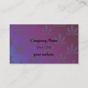 Carte De Visite Conception florale moderne violette