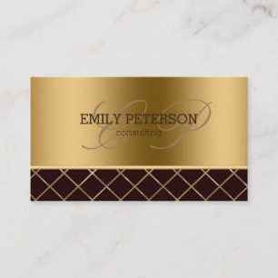 Carte De Visite Conception Géométrique Or Et Brown