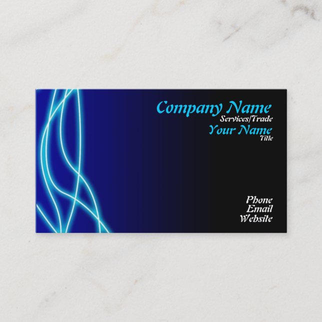Carte De Visite Conception graphique bleue (Devant)