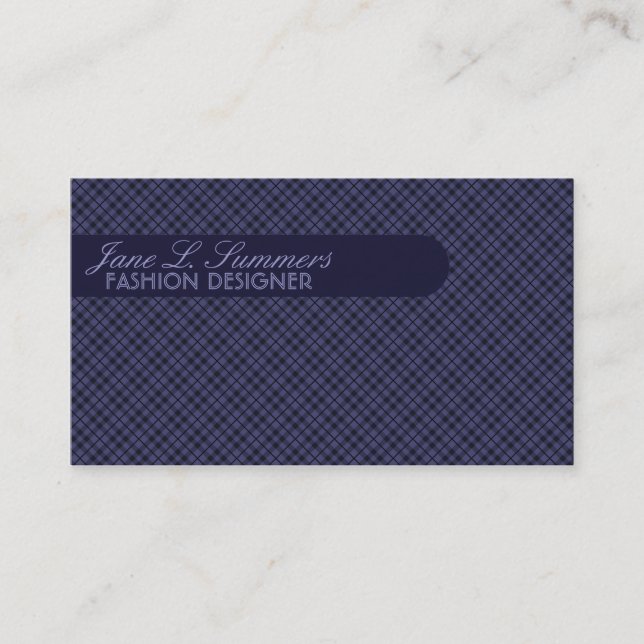 Carte De Visite Conception Jacquard (violet profond) (Devant)