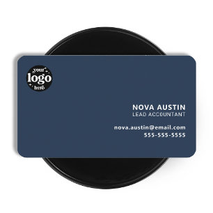 Carte De Visite Conception Minimale Bleue Professionnelle Simple A