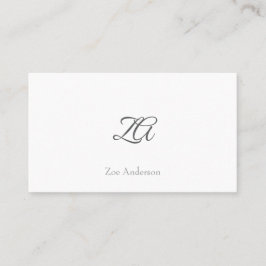 Carte De Visite Conception minimaliste personnalisée fond blanc