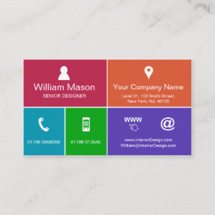 Carte De Visite Conception moderne fraîche de style de métro -