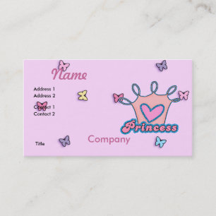 Carte De Visite Conception Princesse Paillettes