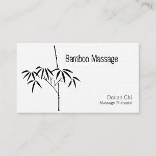 Carte De Visite Conception Professionnelle de Bambou pour Jardin J