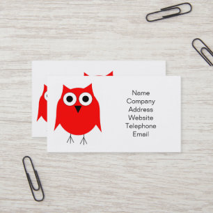 Carte De Visite Conception Red Owl