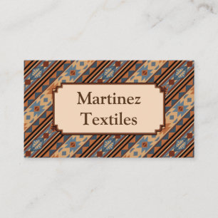 Carte De Visite Conception sud-ouest Adobe Grey Brown Tribal Motif
