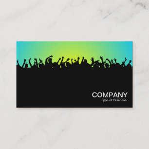 Carte De Visite Concert 02 - Noir avec Jaune et Ciel Bleu