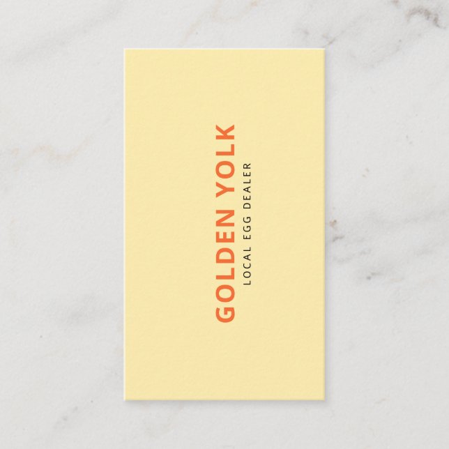 Carte De Visite Concessionnaire D'Oeuf Personnalisé Moderne Nom De (Devant)