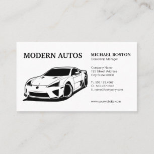 Carte De Visite Concessionnaire   Voiture de sport moderne   Servi