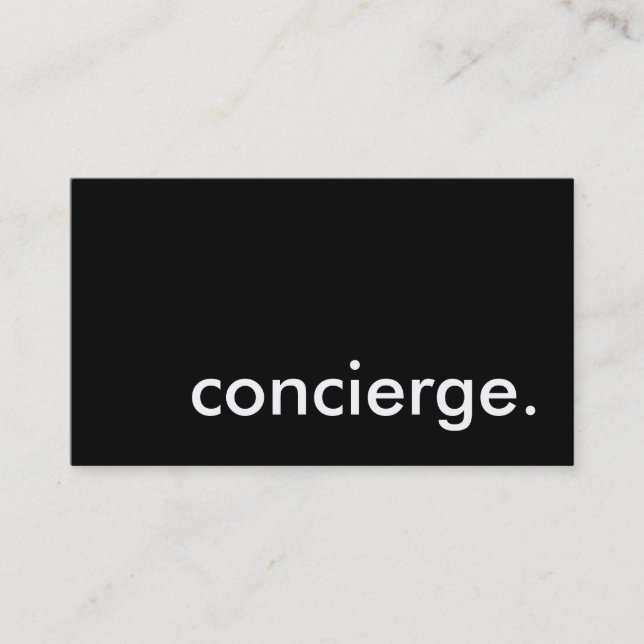 Carte De Visite concierge. (Devant)