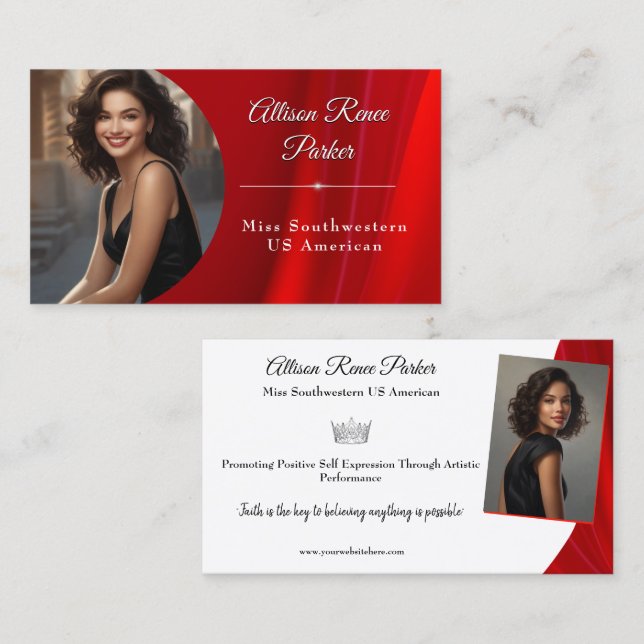 Carte de visite Concours de Beauté Ruby Shine (Devant / Derrière)