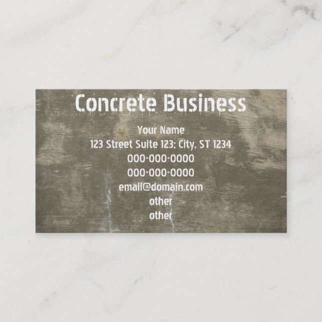 Carte De Visite Concret (Devant)