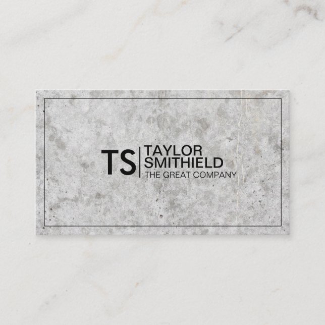 Carte De Visite Concret moderne professionnel (Devant)