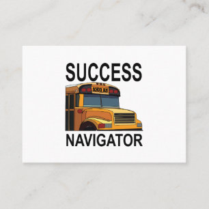 Carte De Visite Conducteur d'autobus scolaire Success Navigator