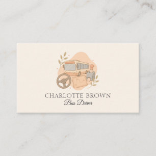 Carte De Visite Conducteur de bus Transport en commun Transit