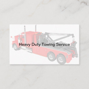 Carte De Visite Conducteur de camion de remorquage lourd