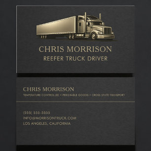 Carte De Visite Conducteur de Camion Frigorifique Professionnel
