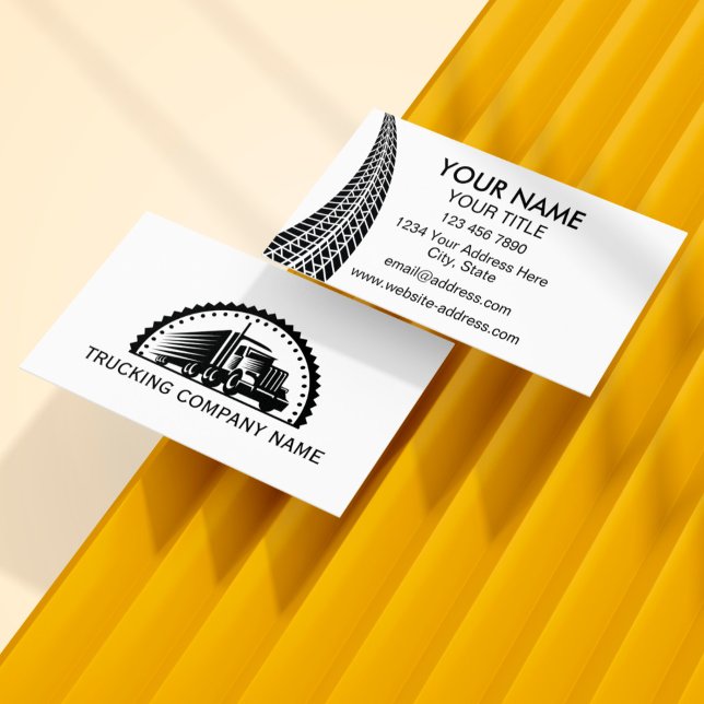 Carte De Visite Conducteur de camionnage professionnel Logo modern (Créateur téléchargé)