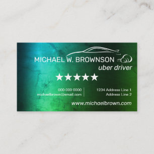 Carte De Visite Conducteur en ligne de voiture automobile