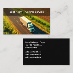 Carte De Visite Conducteur professionnel de service de camionnage