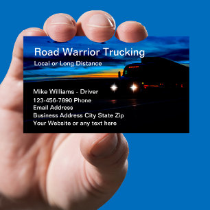 Carte De Visite Conduite de camion de nuit cool Service de camionn