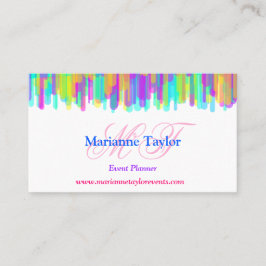 Carte De Visite Conduite moderne couleur arc-en-ciel