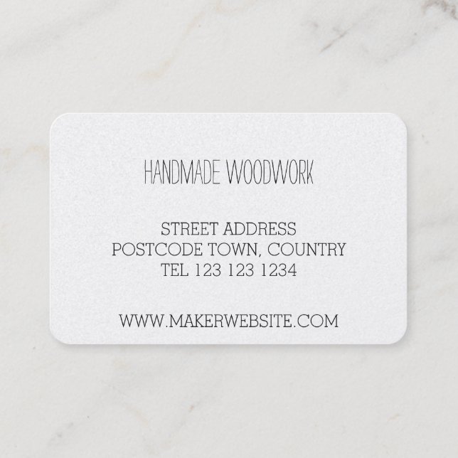 Carte de visite cône de pin (Dos)