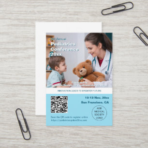 Carte De Visite Conférence Médicale sur la pédiatrie