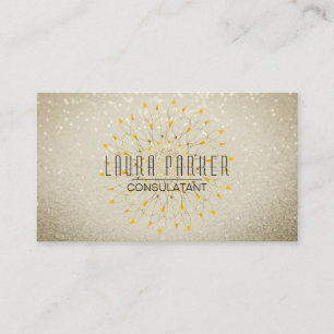 Carte De Visite Confetti floral clair minimaliste moderne