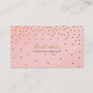 Carte de visite Confetti Pink & Gold