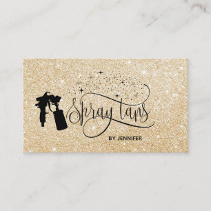 Carte De Visite Confettis bronzages de parties scintillantes d'or