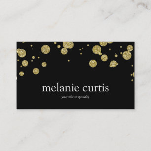 Carte De Visite Confettis de parties scintillantes de Faux d'or