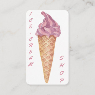 Carte De Visite Confiserie customisée Crème glacée personnalisée