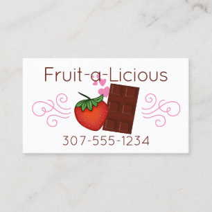 Carte De Visite Confitures de fruits aux fraises recouvertes de ch