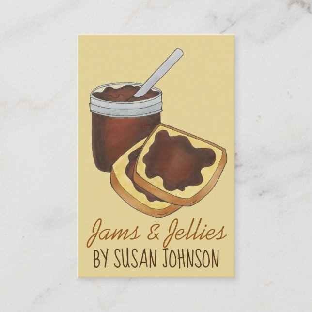 Carte De Visite Confitures maison Jellies Pomme Beurre Marchandise (Devant)