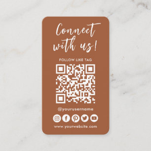 Carte De Visite Connectez-vous aux médias sociaux américains Code 
