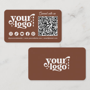 Carte De Visite Connectez-vous aux médias sociaux américains QR Co