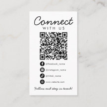 Connectez-vous aux médias sociaux américains QR Co