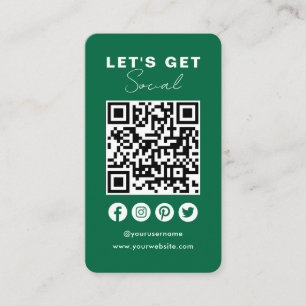 Carte De Visite Connectez-vous aux médias sociaux américains QR Co