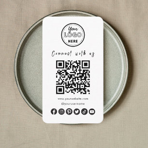 Carte De Visite Connectez-vous aux médias sociaux américains QR Co