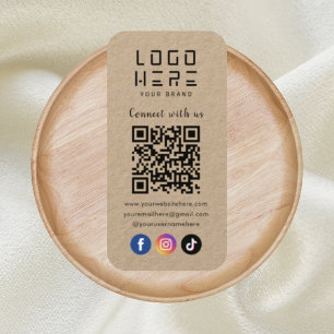 Carte De Visite Connectez-Vous Aux Médias Sociaux Américains QR Co