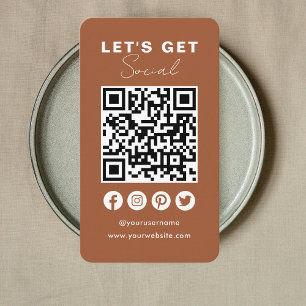 Carte De Visite Connectez-vous aux médias sociaux américains QR Co