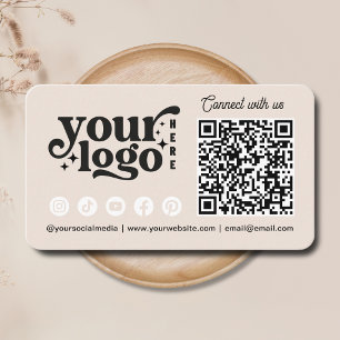 Carte De Visite Connectez-Vous Aux Médias Sociaux Américains QR Co
