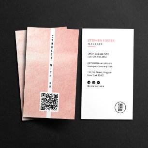 Carte De Visite Connectez-vous aux médias sociaux américains QR Co