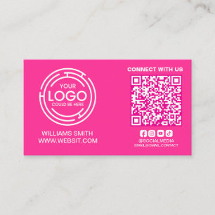 Carte De Visite Connectez-vous aux médias sociaux américains Qr Co