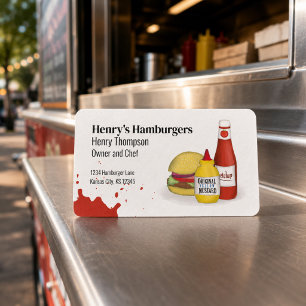 Carte De Visite Connectez-vous avec moi Code QR Simple Hamburger